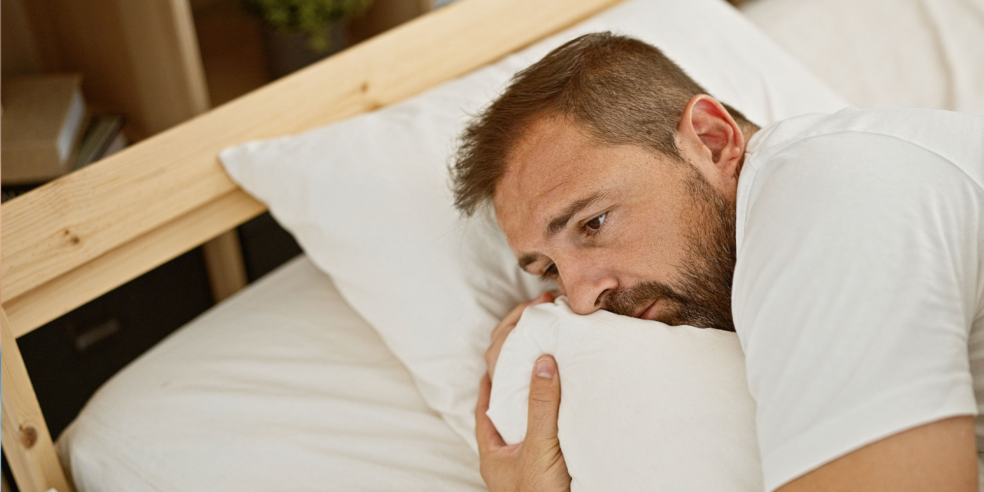 older male having trouble sleeping