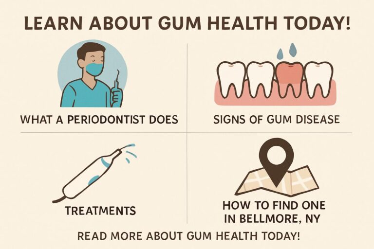Image of a dentist examining a patient's gums with a probe and mirror, with a focus on the inflammation and recession, no text on page.